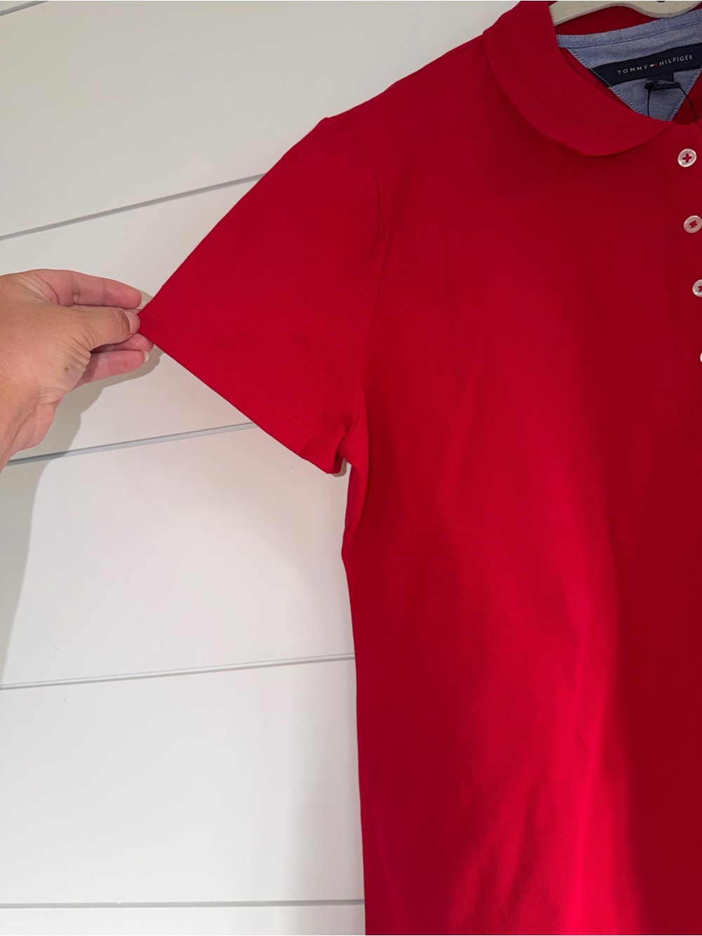 NWT Tommy Hilfiger Womens Red Polo Shirt XL Classic Heritage Preppy Old Money - Picture 4 of 7